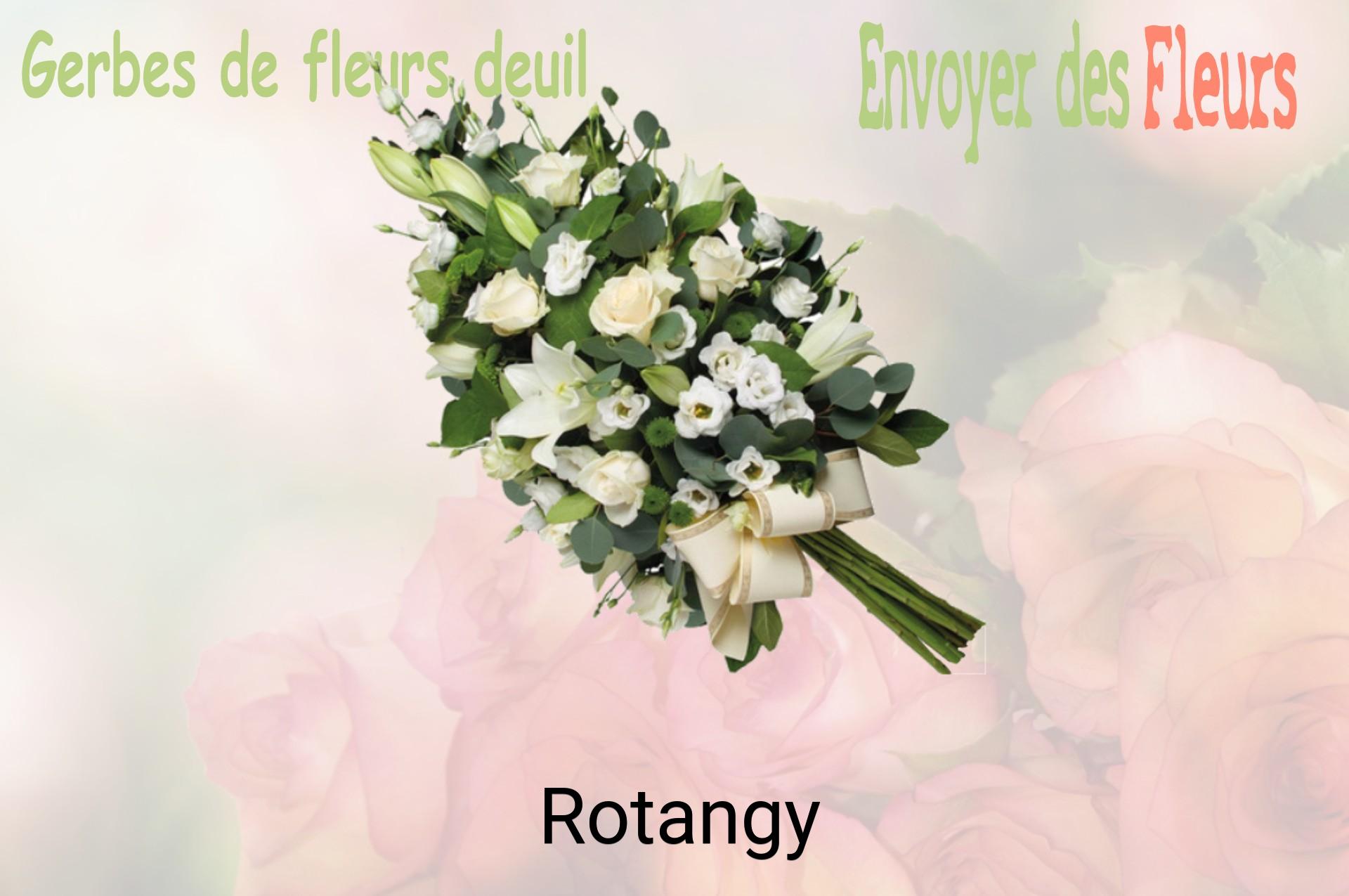 Gerbe de fleurs de deuil livrée à Rotangy